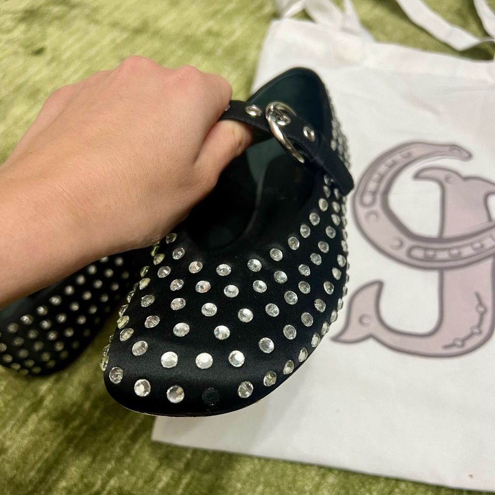 Reformation Black Studded Mary Jane Flats - Picture 4 of 5